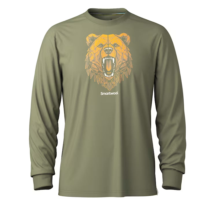 Smartwool Merino Socks Geometric Bear Long Sleeve Graphic Tee - Image 2