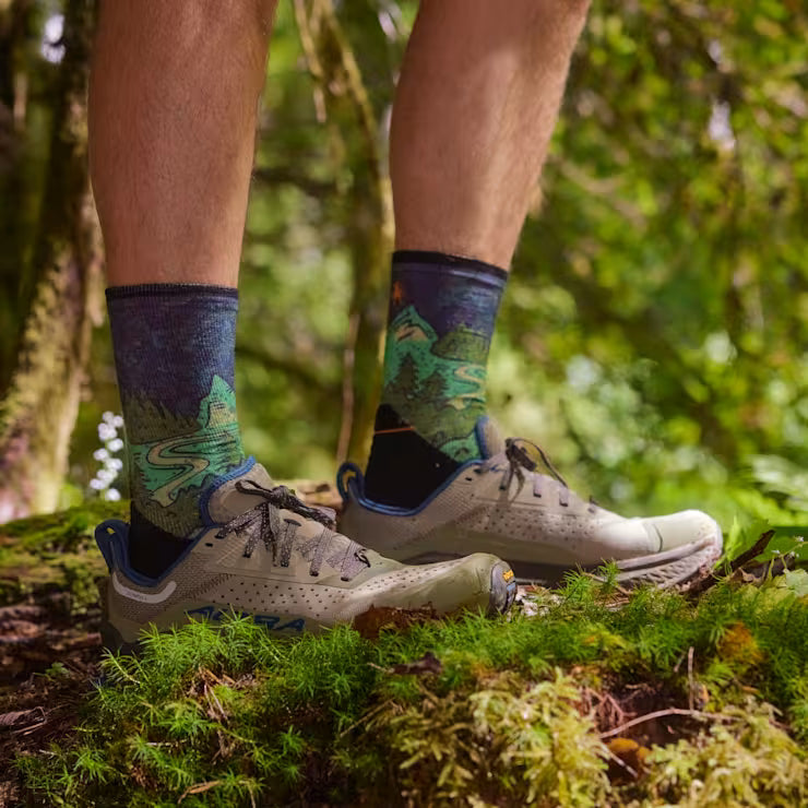 Smartwool Merino Socks Trail Run Neature Print Crew Socks - Image 2