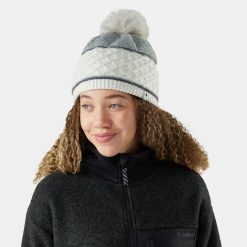 Smartwool Merino Socks Cable Knit Colorblock Pom Beanie