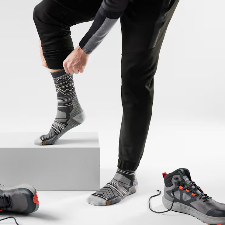 Smartwool Merino Socks Hike Mountain Range Pattern Crew Socks - Image 2