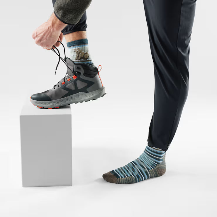 Smartwool Merino Socks Hike Bear Stripe Mid Crew Socks - Image 2