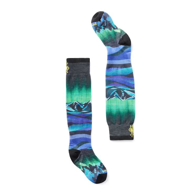 Smartwool Merino Socks Junior Ski Aurora Flash Print Over The Calf Socks - Image 2