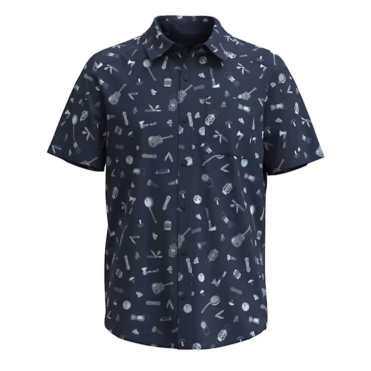 Smartwool Merino Socks Men's Everyday Short Sleeve Button Down - Image 3