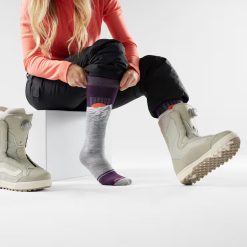 Alternative view of Smartwool Merino Socks Women's Snowboard Valley Sunset Over The Calf Socks
