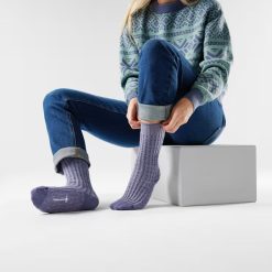 Alternative view of Smartwool Merino Socks Women's Everyday Cozy Waffle Press Crew Socks