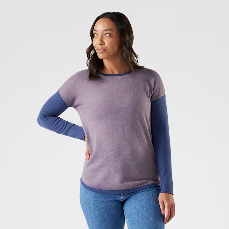 Smartwool Merino Socks Women's Shadow Pine Colorblock Crew Sweater
