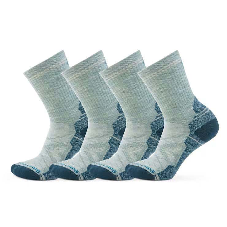 Smartwool Merino Socks Women's Hike Crew Socks 4-Pack