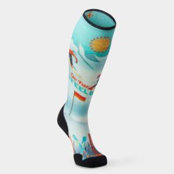 Alternative view of Smartwool Merino Socks Women's Ski Snow Bunny Print Over The Calf Socks