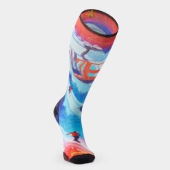 Alternative view of Smartwool Merino Socks Ski Ski Day Print Over The Calf Socks