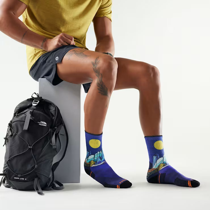 Smartwool Merino Socks Hike Mountain Myth Print Crew Socks - Image 2