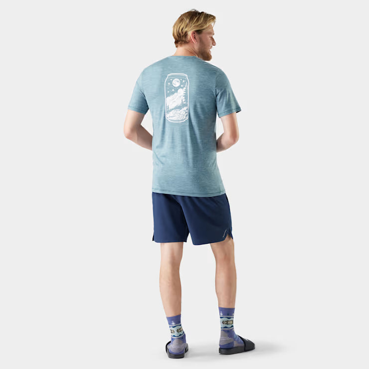 Smartwool Merino Socks Men's Merino Hemp Blend Peak Pints Short Sleeve Graphic Tee - Image 2