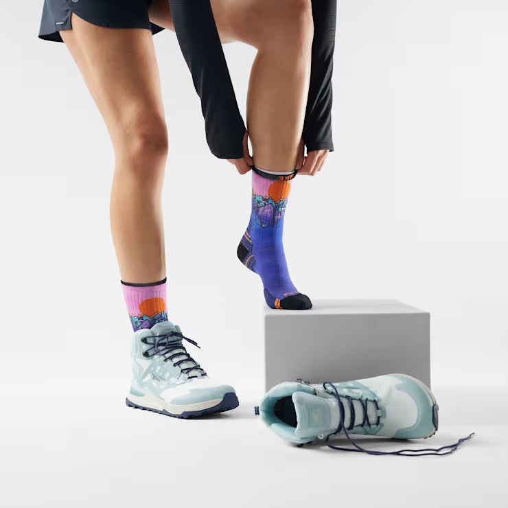 Smartwool Merino Socks Wome's Hike Mountain Sunrise Print Crew Socks - Image 2