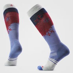 Smartwool Merino Socks Women's Ski Snowpocalypse Pattern Over The Calf Socks