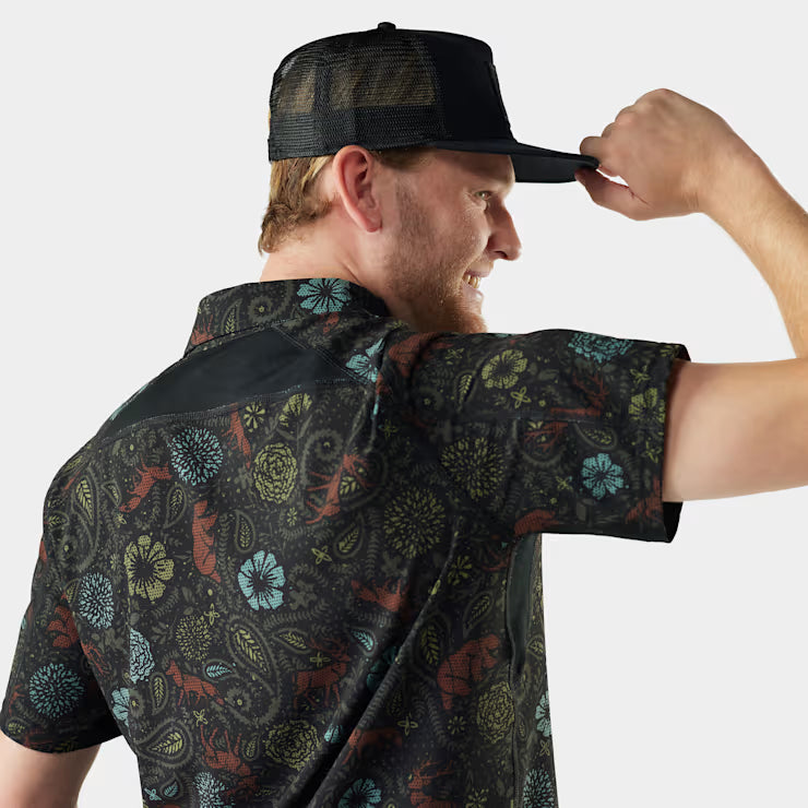Smartwool Merino Socks Men's Everyday Short Sleeve Button Down - Image 3