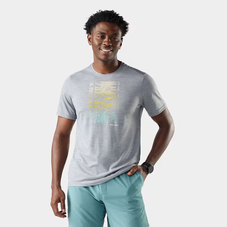 Smartwool Merino Socks Men's Winding Trail Active Short Sleeve Graphic Tee
