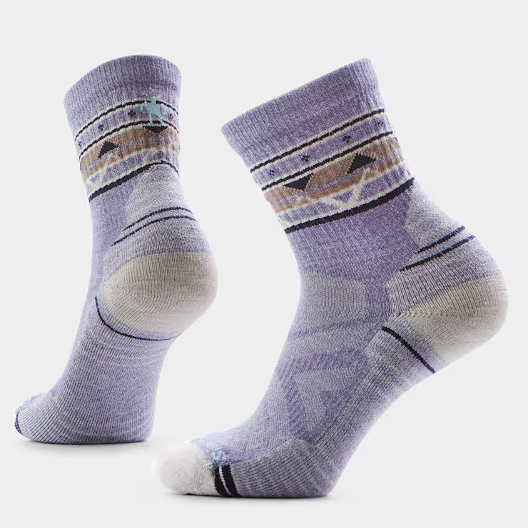 Smartwool Merino Socks Women's Hike Zig Zag Valley Mid Crew Socks