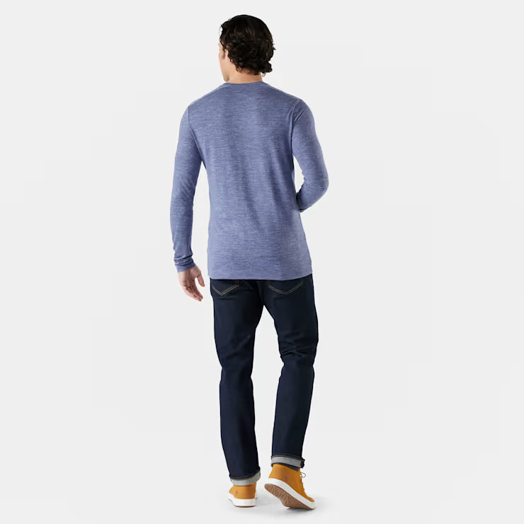 Smartwool Merino Socks Men's Everyday Exploration Merino Long Sleeve Pocket Tee - Image 2