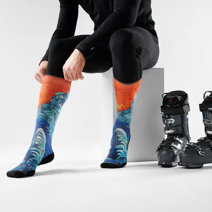 Smartwool Merino Socks Ski Winter Haze Print OTC Socks - Image 2