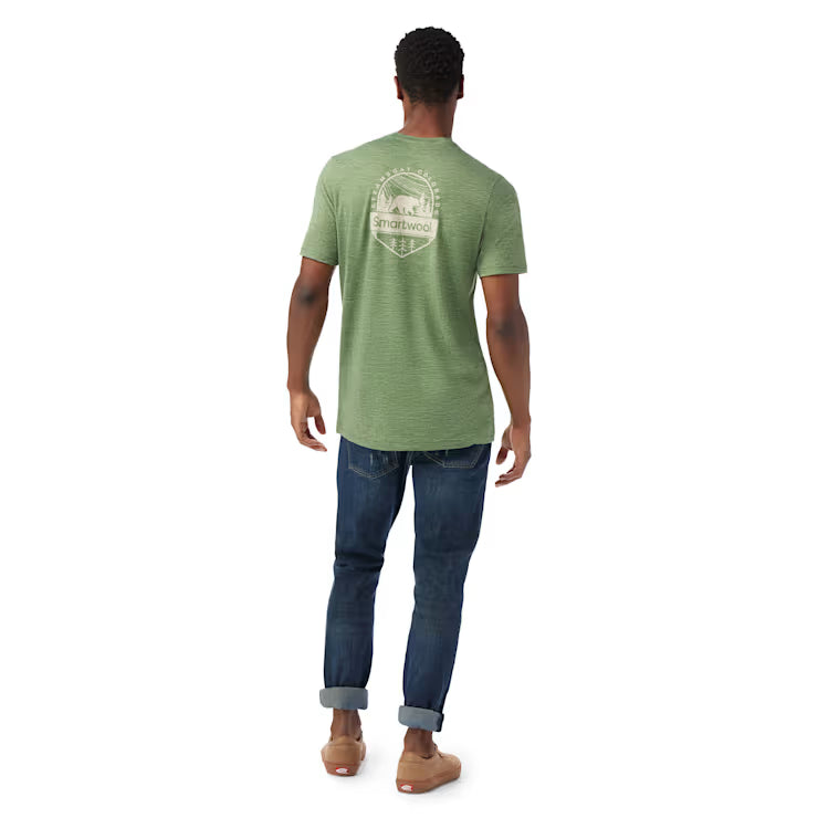 Smartwool Merino Socks Bear Trail Merino Hemp Blend Short Sleeve Graphic Tee - Image 2