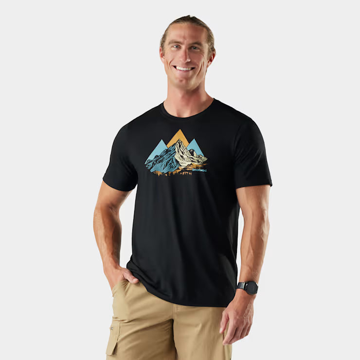 Smartwool Merino Socks Men's Peak Bagger Active Short Sleeve Graphic Tee