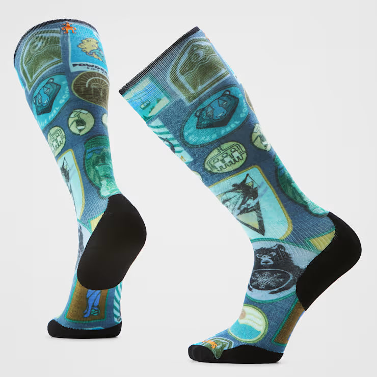 Smartwool Merino Socks Ski Explorer Print Over The Calf Socks