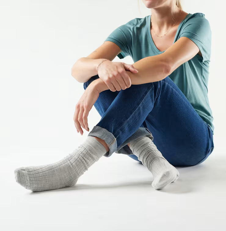 Smartwool Merino Socks Women's Everyday Slouchy Rib Tall Crew Socks - Image 2