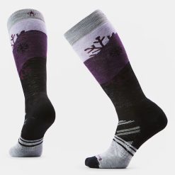 Smartwool Merino Socks Women's Ski Snowpocalypse Pattern Over The Calf Socks