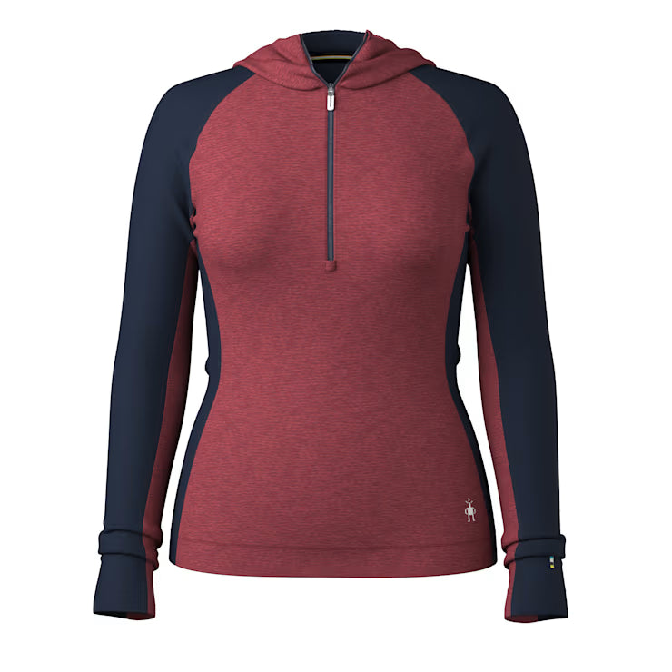 Smartwool Merino Socks Women's Classic Thermal Merino Base Layer 1/2 Zip Hoodie - Image 2