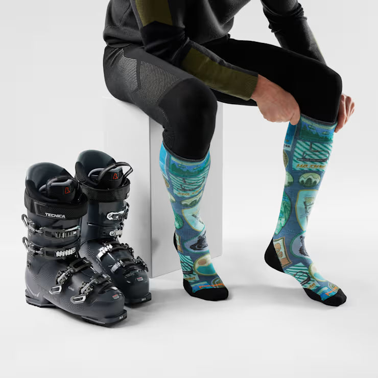 Smartwool Merino Socks Ski Explorer Print Over The Calf Socks - Image 2