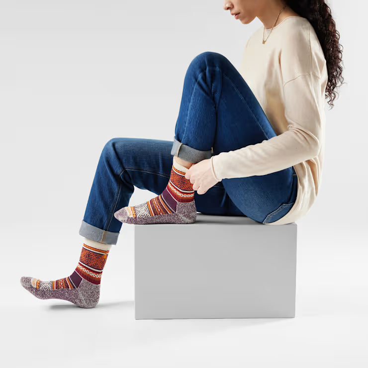 Smartwool Merino Socks Everyday Cozy Fair Isle Sweater Crew Socks - Image 2