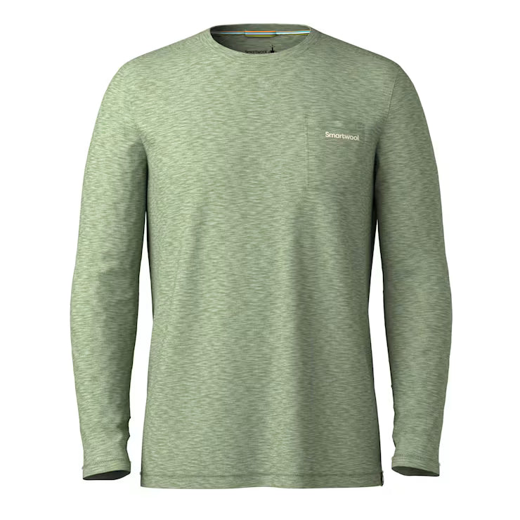 Smartwool Merino Socks Men's Merino Hemp Blend Gear Up Long Sleeve Graphic Tee - Image 3