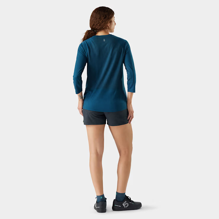 Smartwool Merino Socks Women's Mountain Bike 3/4 Sleeve Jersey - Image 2
