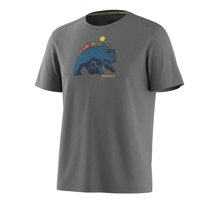 Smartwool Merino Socks Men's Bear Strata Active Short Sleeve Graphic Tee - Image 2