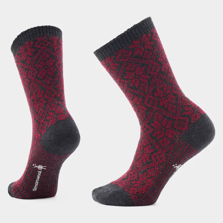 Smartwool Merino Socks Women's Everyday Cozy Traditional Snowflake Crew Socks